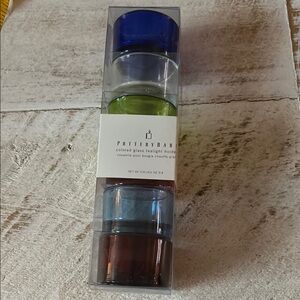 Pottery Barn Colored Glass Tealight Holders 6 New In Package